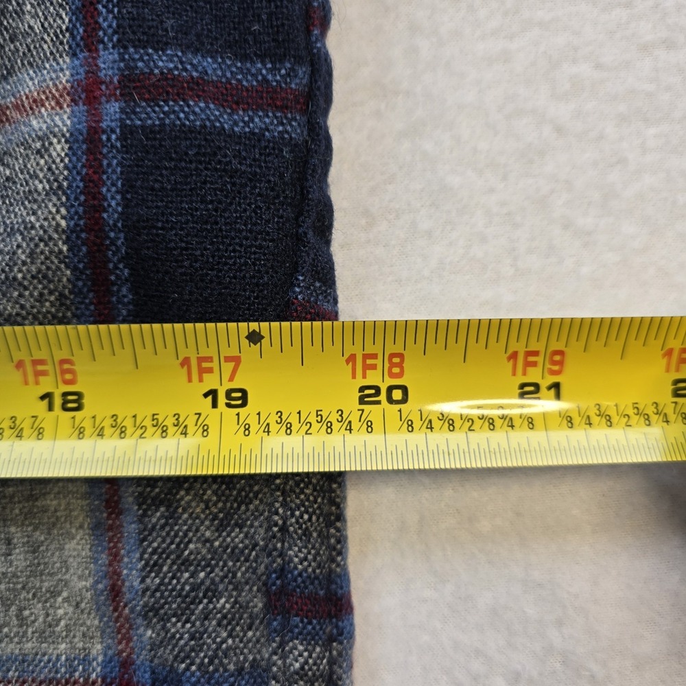 Woolrich Vintage 70s Plaid Wool Shirt Jacket Made in USA Men's Medium 85/15 - Picture 10 of 11